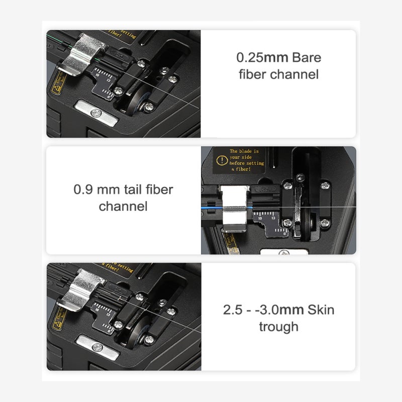 Fiber Cleaver 16 Smooth Cutting End Faces Solid Firm Tungsten Steel Tool - Comfortable Non-Scratch Grip Optical Fiber Tool for Cold Connection Hot Melt Applications - Image 5