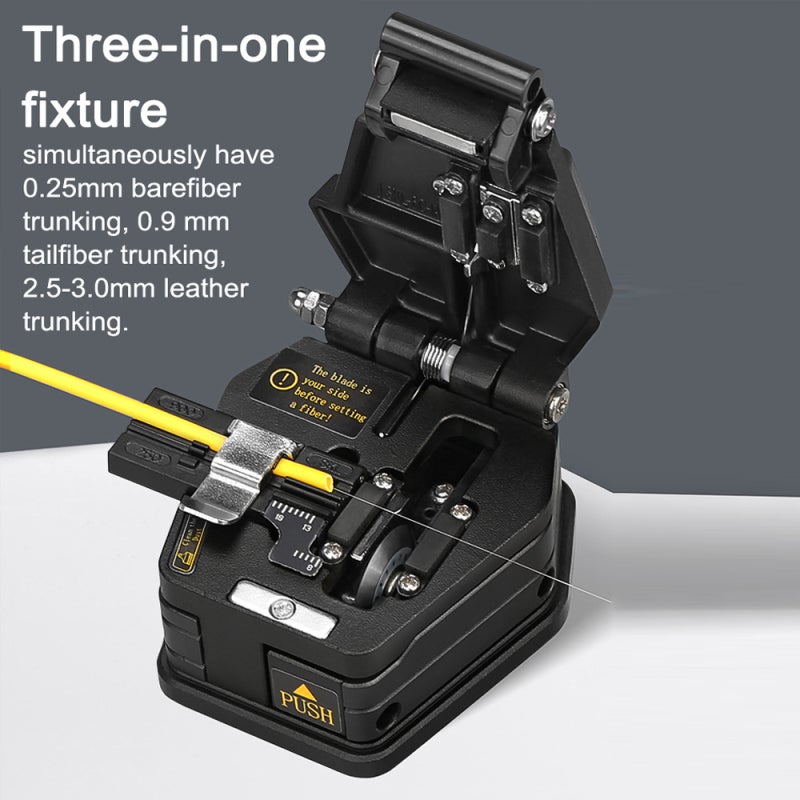 Fiber Cleaver 16 Smooth Cutting End Faces Solid Firm Tungsten Steel Tool - Comfortable Non-Scratch Grip Optical Fiber Tool for Cold Connection Hot Melt Applications - Image 3