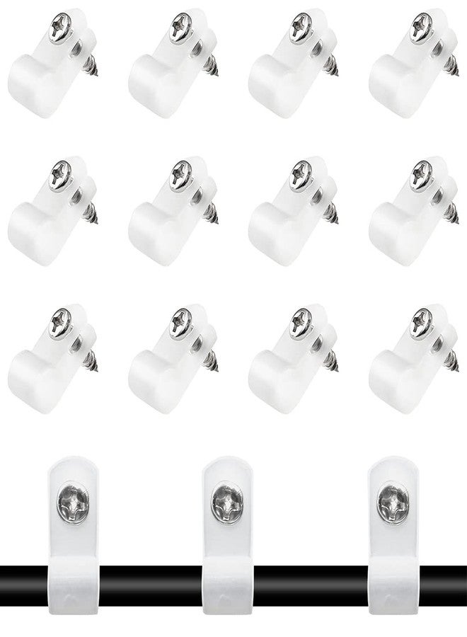 Rierdge 100 Pcs 1/4 Inch R-Type Clip Clamp, Nylon P-Type Mounting Clips, Cable Clip Wire Clamp for Wire Management, Stainless Steel Screws Included - Image 1