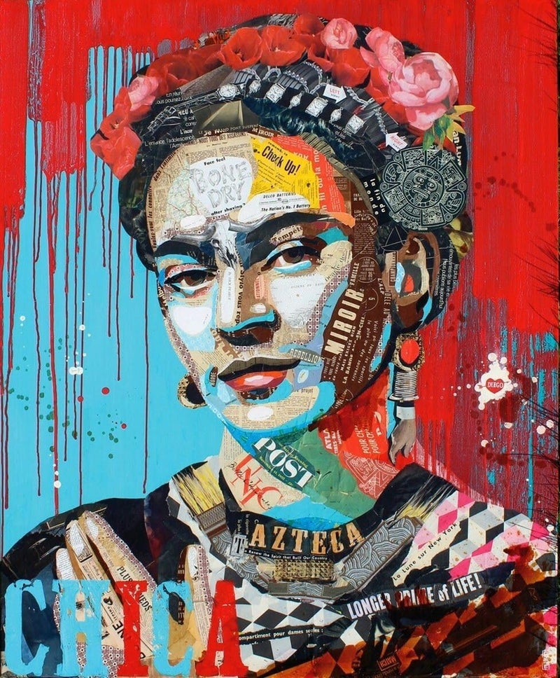 اي ار اس لوحة فنية تجريدية مطبوعة على قماش مؤطر من ARS، تصور بورتريهات لشخصيات مشهورة، باللونين الأحمر والأزرق، بأسلوب فن البوب، ديكور جداري من القماش، مؤطر بإطار خشبي، مناسب للمكاتب وغرف المعيشة والنوم، كما أنه هدية رائعة، متوفر بأحجام مختلفة. - Image 1