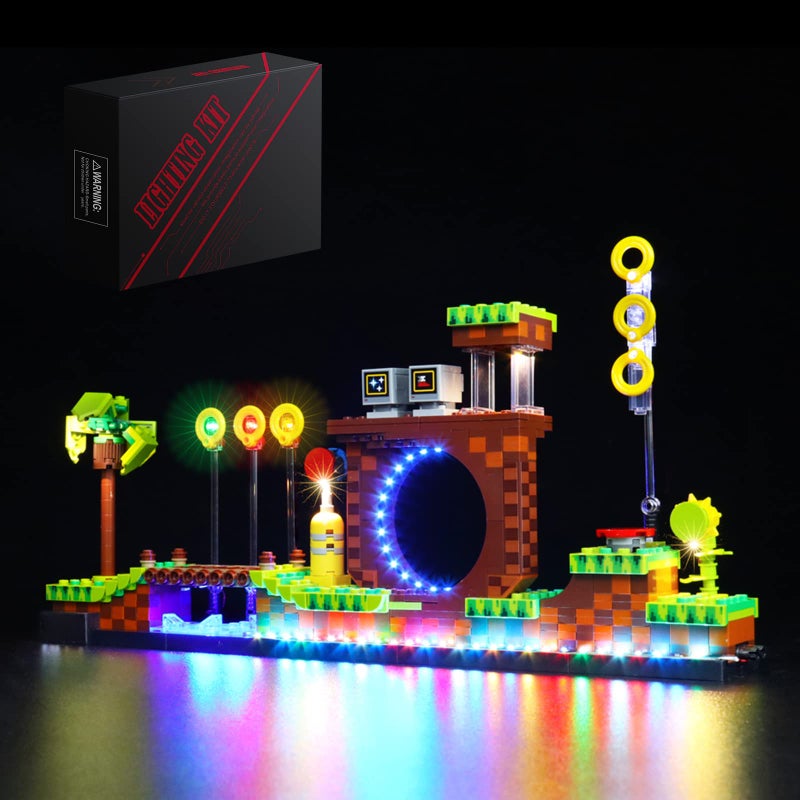 BrickBling LED Lighting Kit for Lego Sonic Green Hill Zone (NO Model), Compatible With 21331 Play Set, Creative DIY Light Set for Hedgehog New 2022 - Image 1