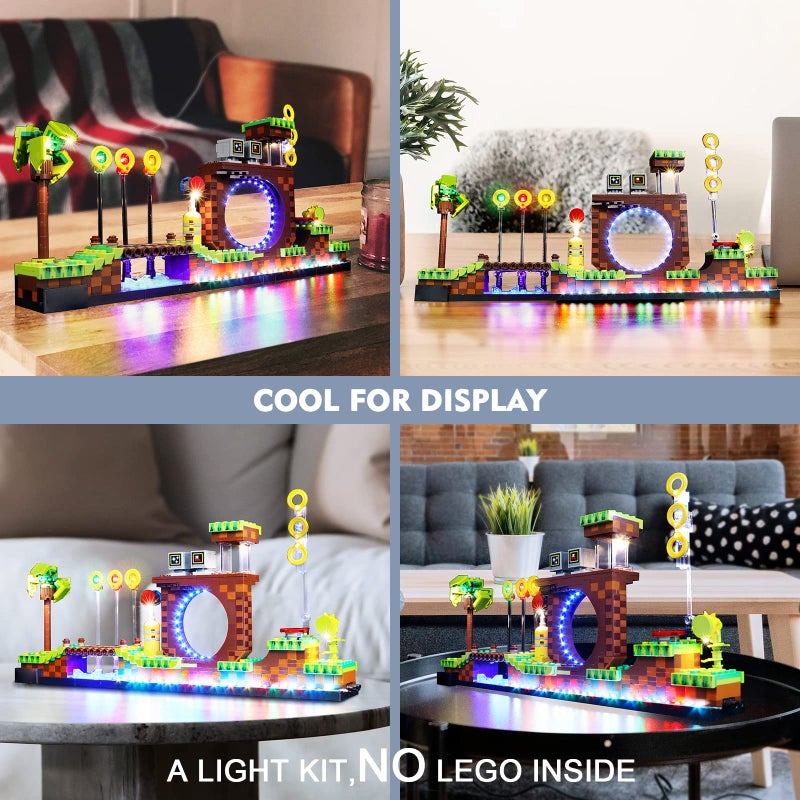 BrickBling LED Lighting Kit for Lego Sonic Green Hill Zone (NO Model), Compatible With 21331 Play Set, Creative DIY Light Set for Hedgehog New 2022 - Image 5