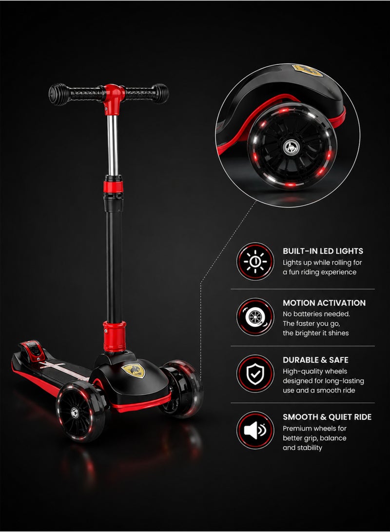 Toshionics Scooter for Kids, 3 Wheels Foldable Scooter with Adjustable Height, Brakes, Extra Wide Deck and PVC LED Wheels for Ages 3, 4, 5 and 6, Boys and Girls - Image 5