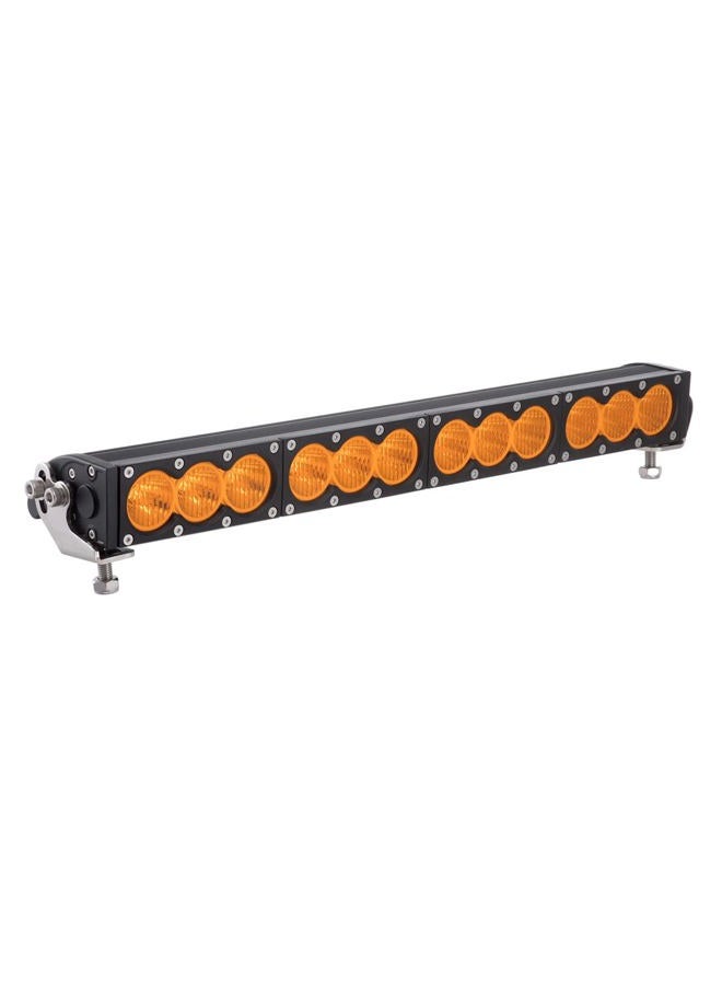 Lightronic Off-Road 20" Single Row LED Light Bar, Amber Long Range Wide Flood Beam for Auxiliary Fog & Headlight, 12V/24V DC, Corrosion Resistant, Rugged Die-Cast Aluminum Housing, 1-Pack - Image 1