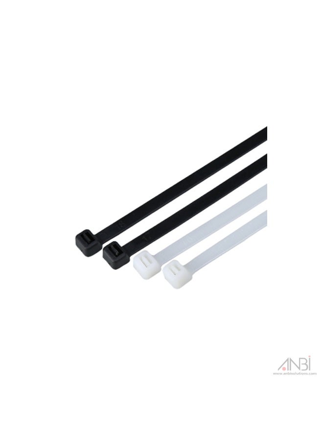 فكسر أربطة كابلات من النايلون الأبيض مقاس 4.8 × 400 مم - أربطة بسحاب ذاتية الغلق للخدمة الشاقة (100 قطعة) - Image 3