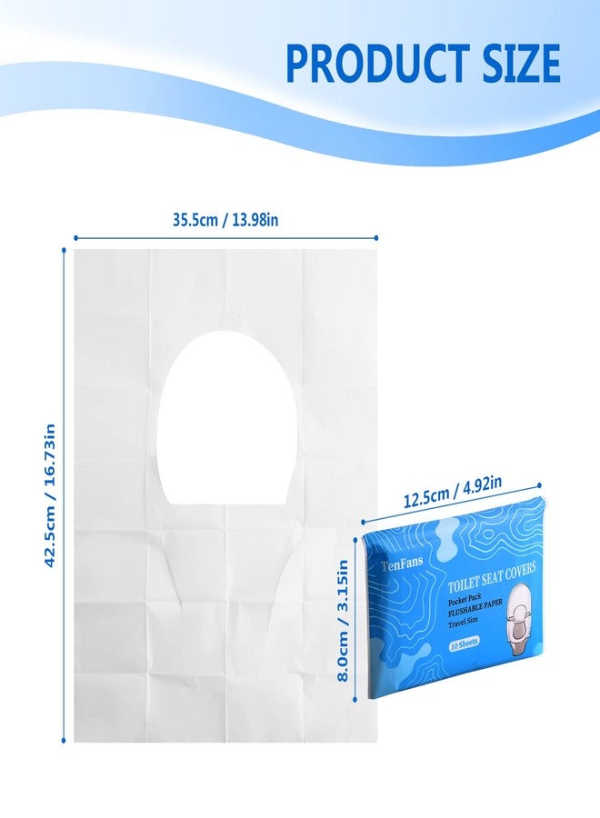 TenFans Flushable Water-Soluble Toilet Seat Covers (120 Pack) - Disposable Toilet Paper Liners for Kids Potty Training, Adults & Travelers - Public Restroom & Camping Essentials - Image 5