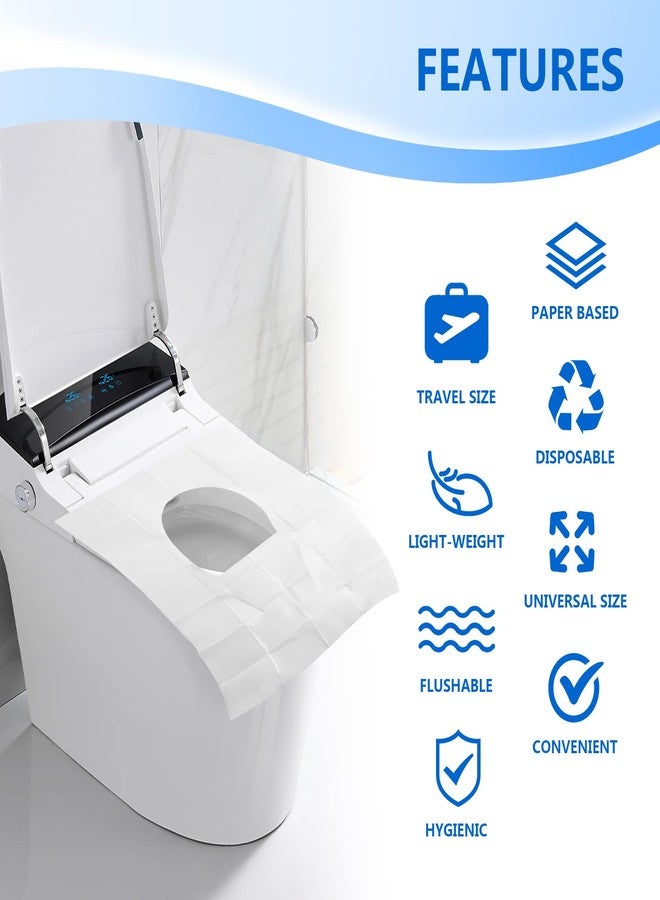 TenFans Flushable Water-Soluble Toilet Seat Covers (120 Pack) - Disposable Toilet Paper Liners for Kids Potty Training, Adults & Travelers - Public Restroom & Camping Essentials - Image 4