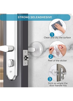 Ant 6-Piece Door Stopper Wall Protector, Transparent Strong Adhesive No Mark Anti-Collision Mat, Round Shock Wall Shield Cushion for Home Office Wall Protector from Door Knobs  - Image 3