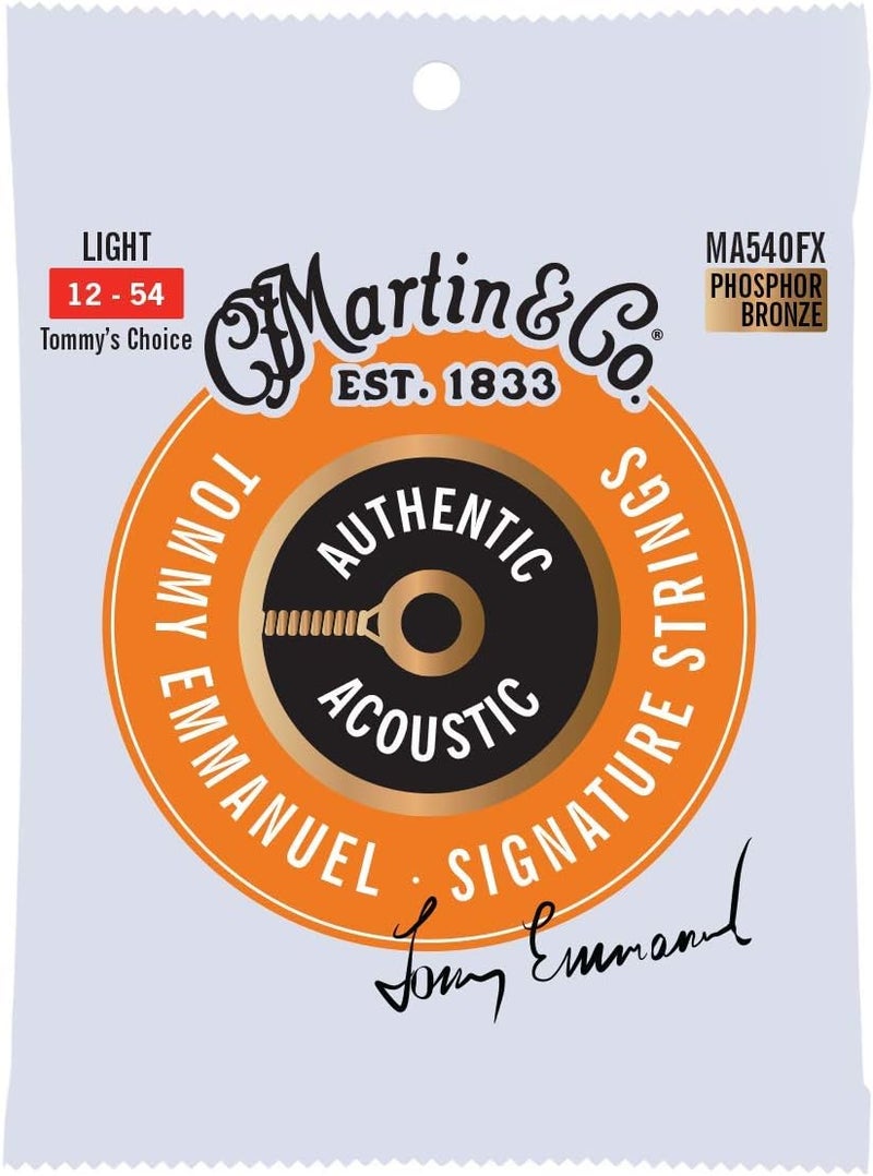 Martin Authentic Acoustic Strings - Tommy Emmanuel Signature Series, Light Gauge 12-54