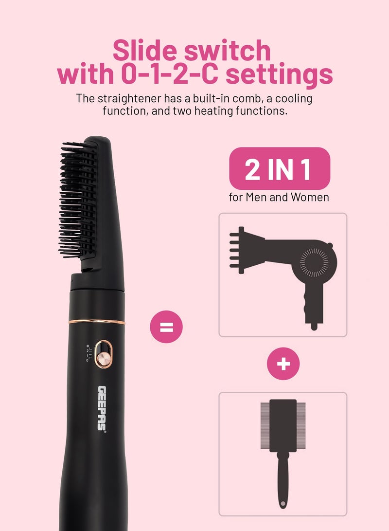 Hair Styler for Men and Women With Cool Shot Function| Two Heat Settings Built In Comb| Perfect for Professional Salon and At Home Styling