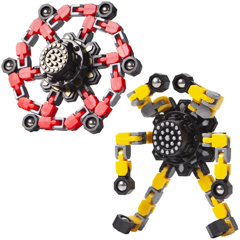 Gokeey Easter Basket Stcoking Stuffer Fidget Spinners for Kids and Adults Stress Relief Sensory Fidget Toys for Boys and Girls Fingertip Gyros Toy Sensory Toy for Kids 2 Pcs Party Favors - Image 1