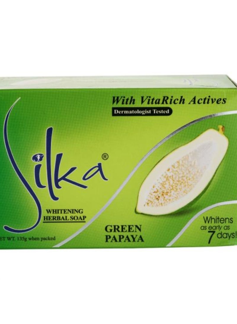 Silka Green Papaya Whitening Herbal Soap 135g 
