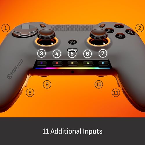 SCUF ENVISION PRO Wireless V2 (2025) PC Only Gaming Controller for Windows 10+ – Anti-Drift Thumbsticks, Five Remappable G-Keys, Remappable Back Paddles, Instant Triggers – Steel Gray - Image 4