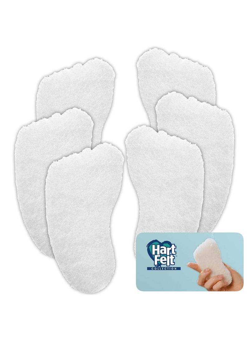 HartFelt - Foot Exfoliating Sponge | Chemical-Free Foot Scrubbers for Smooth & Soft Feet | Gentle Sponge Pad for Callus Removal, Dead Skin & Cleansing | Made in USA - 6 Count - Image 1