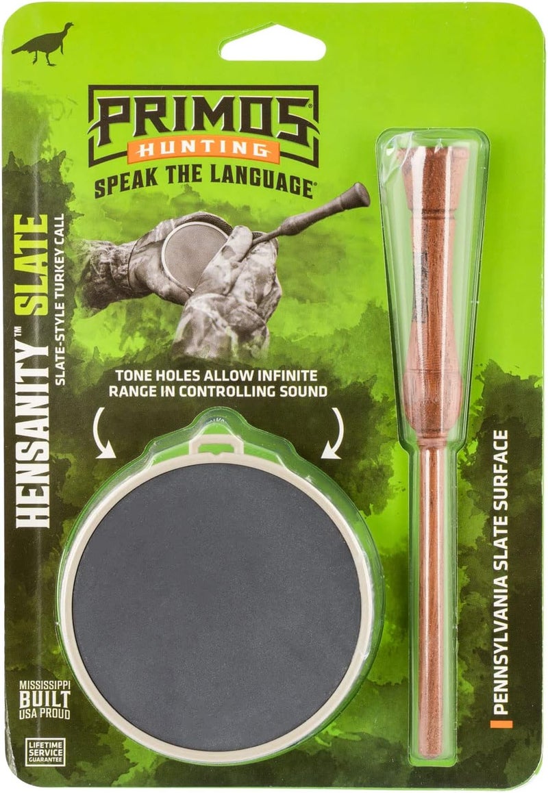 PRIMOS Hunting Hensanity Molded Slate Turkey Pot Call, Slate Surface with One-Piece Striker Turkey Call PS298 - Image 1