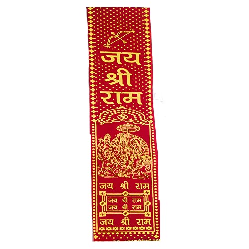 AYOSHRI® Velvet Clothing Jai Shree Ram Dupatta/Chunni/Patka For Men, Women, Boys & Girls Combo Pack Of 2 - Image 4