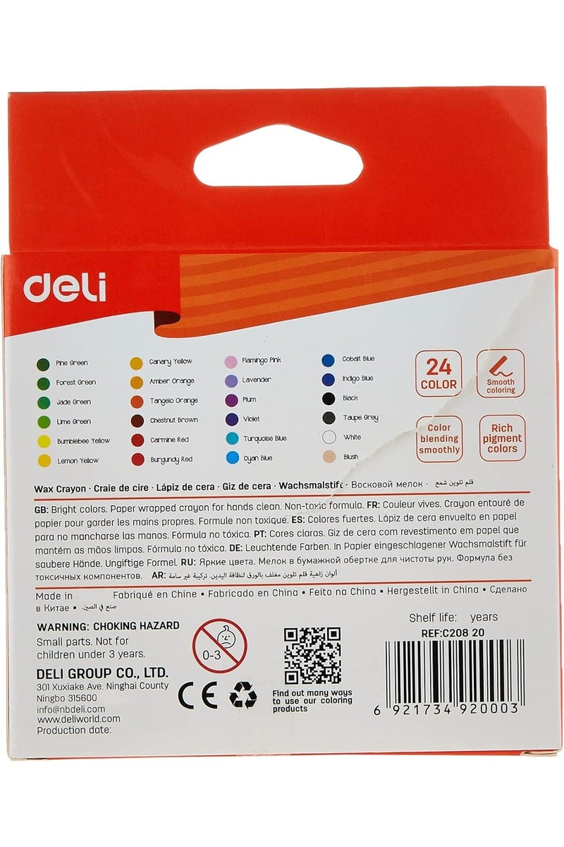 Deli Wax Crayon 24 Colors, Ec20820 - Image 2