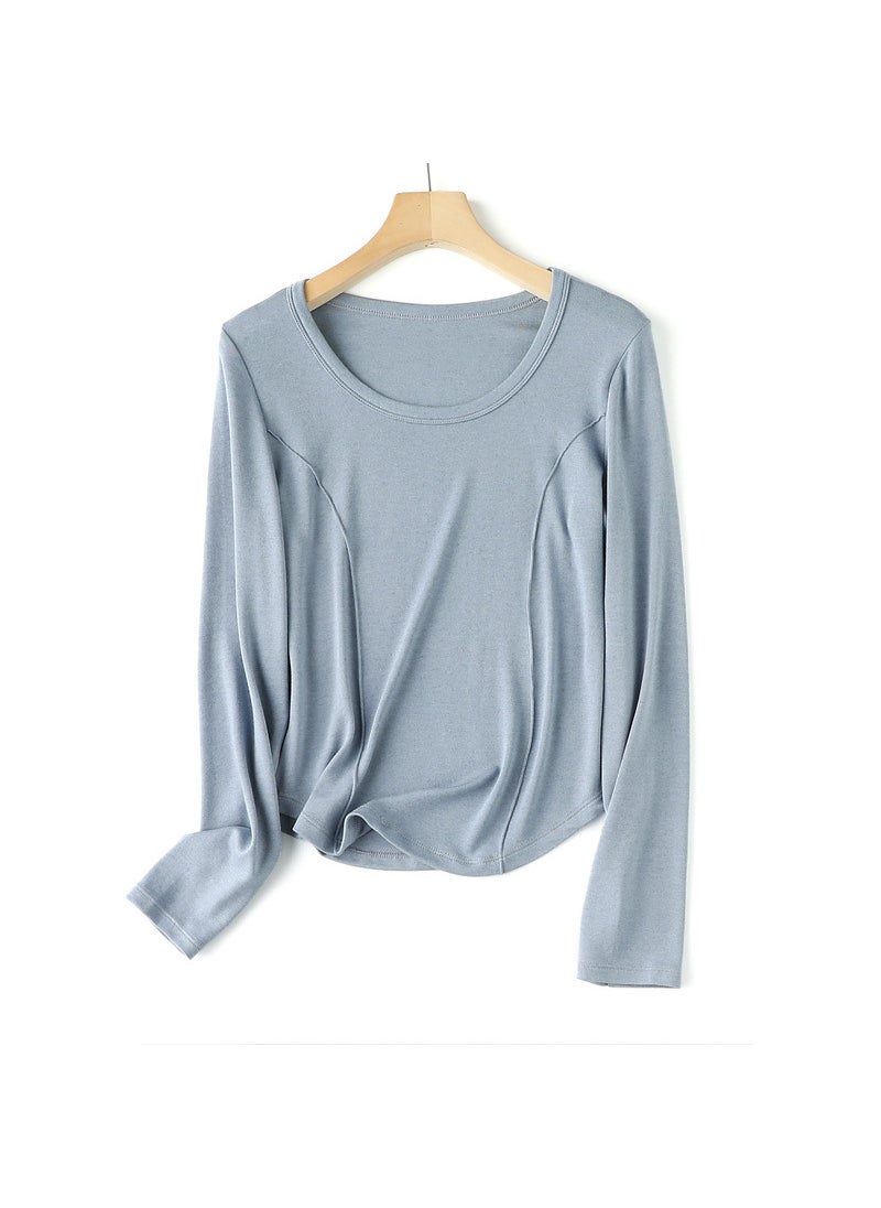 Generic - 5A Grade Slimming Wool Base Layer Top Sky Blue - Image 1