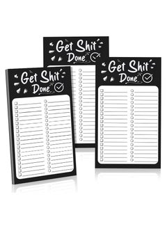 SYOSI Full Back Magnetic Fridge Notepads, for Grocery List, Shopping List, To-Do List, Reminders, Recipes, Memo Pad and Scratch Pad with 50 Sheets Per Pad, 3 Pcs