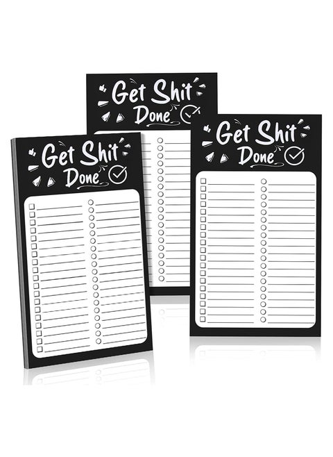 SYOSI Full Back Magnetic Fridge Notepads, for Grocery List, Shopping List, To-Do List, Reminders, Recipes, Memo Pad and Scratch Pad with 50 Sheets Per Pad, 3 Pcs