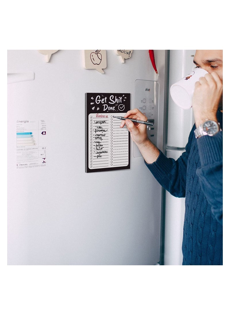 SYOSI - SYOSI Full Back Magnetic Fridge Notepads, for Grocery List, Shopping List, To-Do List, Reminders, Recipes, Memo Pad and Scratch Pad with 50 Sheets Per Pad, 3 Pcs - Image 1