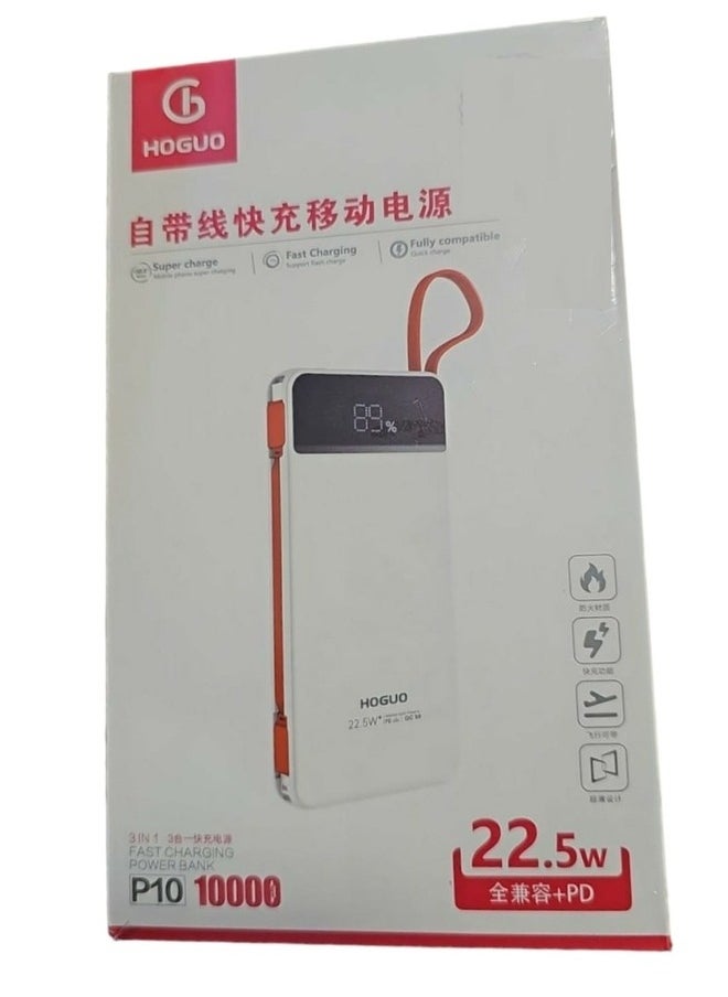 HOGUO - Hugo Fast Charging Power Bank 1 in 3, 10,000 mAh Charging Efficiency 22.5 Watts - Image 1