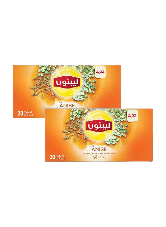 ليبتون مشروب عشبي من اليانسون 40 جرام - عبوة من 20 (عبوة من 2) - Image 1