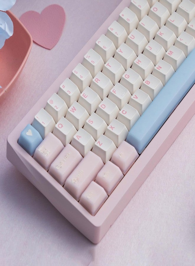 Sumgsn 164 Keys Pink Translucent Keycaps PBT Doubleshot Cherry Profile Keycaps Set Fit for 61/64/87/104/108 Cherry Mx Switches Mechanical Keyboards (Pink) - Image 1