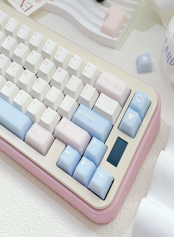 Sumgsn 164 Keys Pink Translucent Keycaps PBT Doubleshot Cherry Profile Keycaps Set Fit for 61/64/87/104/108 Cherry Mx Switches Mechanical Keyboards (Pink) - Image 3