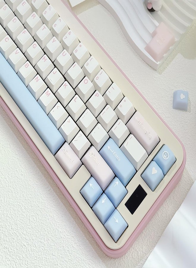 Sumgsn 164 Keys Pink Translucent Keycaps PBT Doubleshot Cherry Profile Keycaps Set Fit for 61/64/87/104/108 Cherry Mx Switches Mechanical Keyboards (Pink) - Image 4