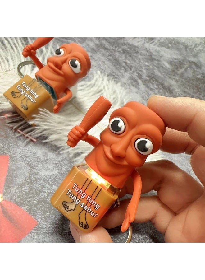 أكاليكس لعبة Tung Tungtung Sahar مطبوعة ثلاثية الأبعاد، حزمة التعبير الفيروسية القابلة للتجميع، رجل عصا خشبية، مناسبة للهدايا الغريبة - Image 2