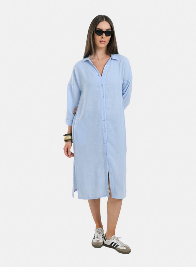 Clue Plain Lounge Shirt Dress - Image 1
