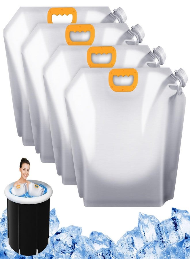 Hiitytin 4 Pcs Ice Bath Bags Reusable, 10L Cold Plunge Ice Bags Portable Bathtub Freezer Water Bags Ice Bath Water Chiller Cold Plunge Tub Accessories Ice Barrel Cold Therapy - Image 1