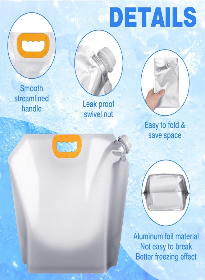 Hiitytin 4 Pcs Ice Bath Bags Reusable, 10L Cold Plunge Ice Bags Portable Bathtub Freezer Water Bags Ice Bath Water Chiller Cold Plunge Tub Accessories Ice Barrel Cold Therapy - Image 3