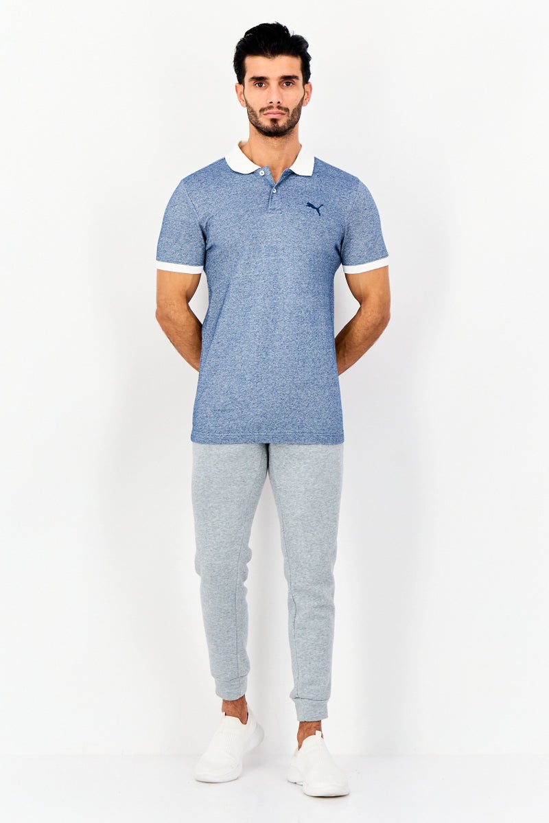 PUMA قميص بولو خارجي بأكمام قصيرة للرجال بتصميم ضيق مع شعار مطرز، متعدد الألوان - Image 4