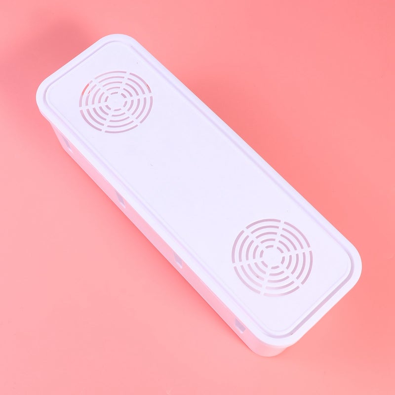📱 صندوق تنظيم مقابس كهربائية متعدد الوظائف مضاد للغبار أبيض - Image 5