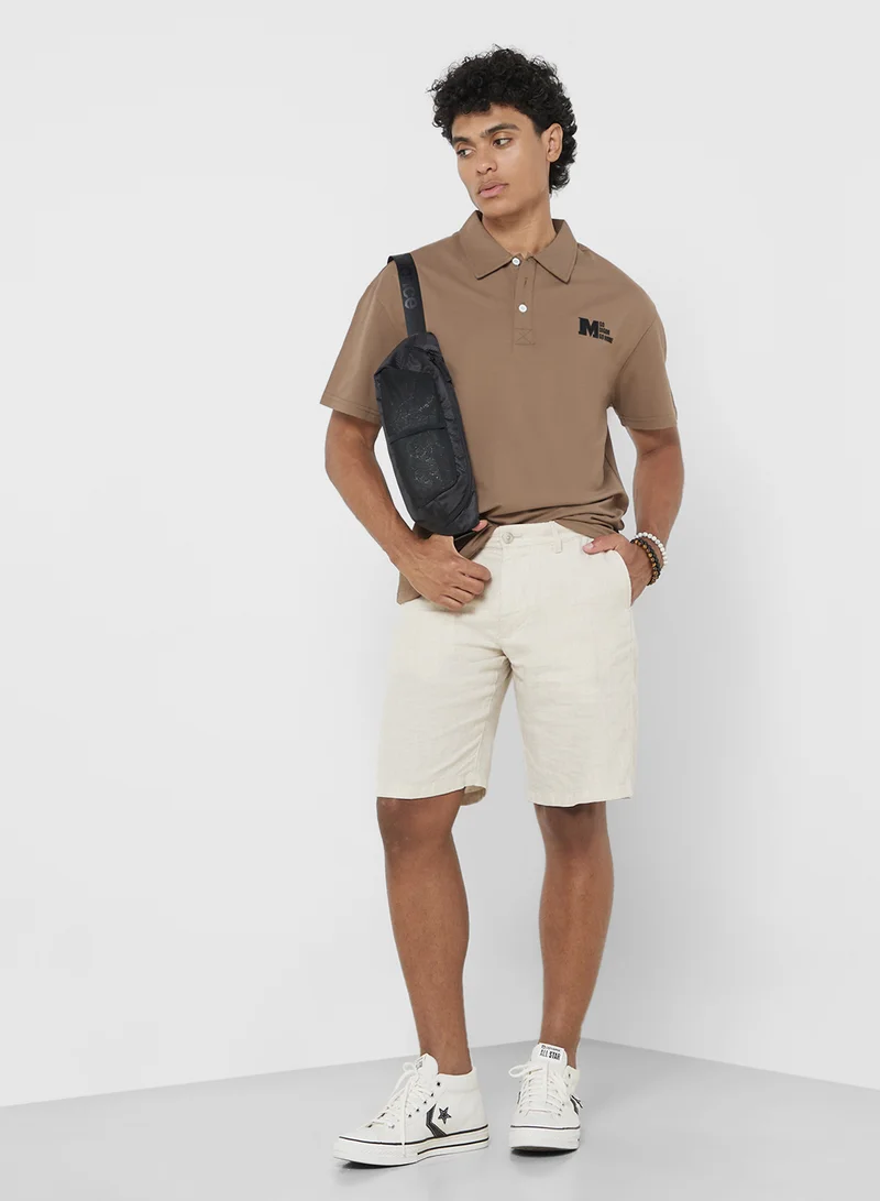 Seventy Five Polo Solid Shorts Sleeve T-Shirt