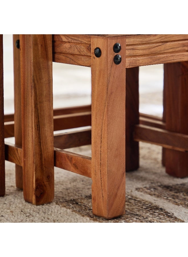 Arya Solid Wood Nest of Tables - Set of 3
