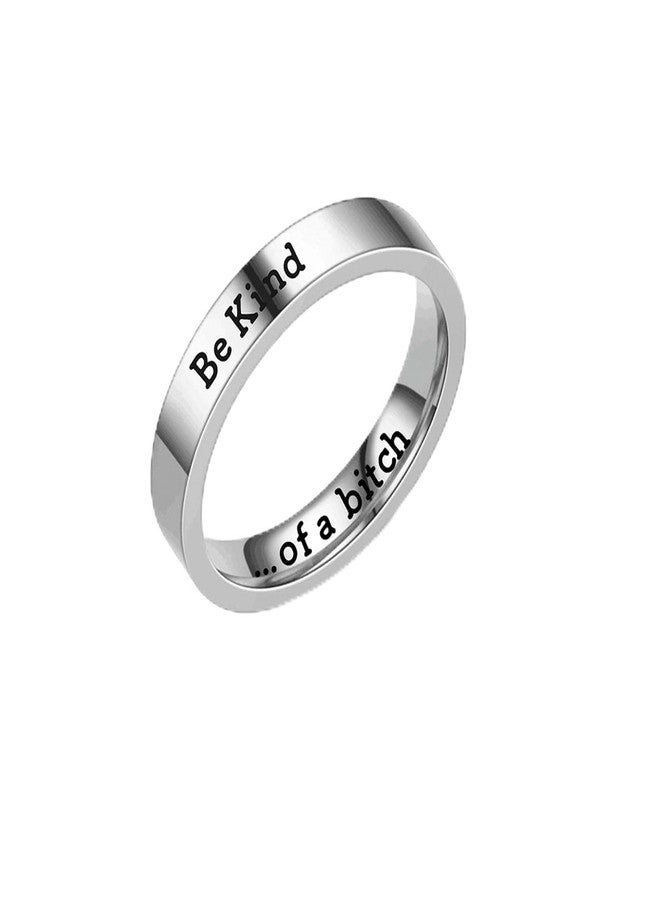 MIFYNN Be Kind of A Bitch Ring Stainless Steel Rings Inspirational Friendship Ring Be Kind... of A Bitch Ring for Women (7) - Image 1