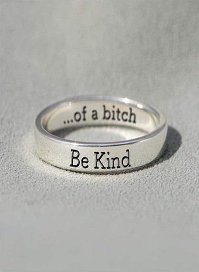 MIFYNN Be Kind of A Bitch Ring Stainless Steel Rings Inspirational Friendship Ring Be Kind... of A Bitch Ring for Women (7) - Image 3