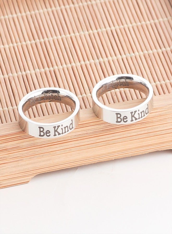 MIFYNN Be Kind of A Bitch Ring Stainless Steel Rings Inspirational Friendship Ring Be Kind... of A Bitch Ring for Women (7) - Image 5