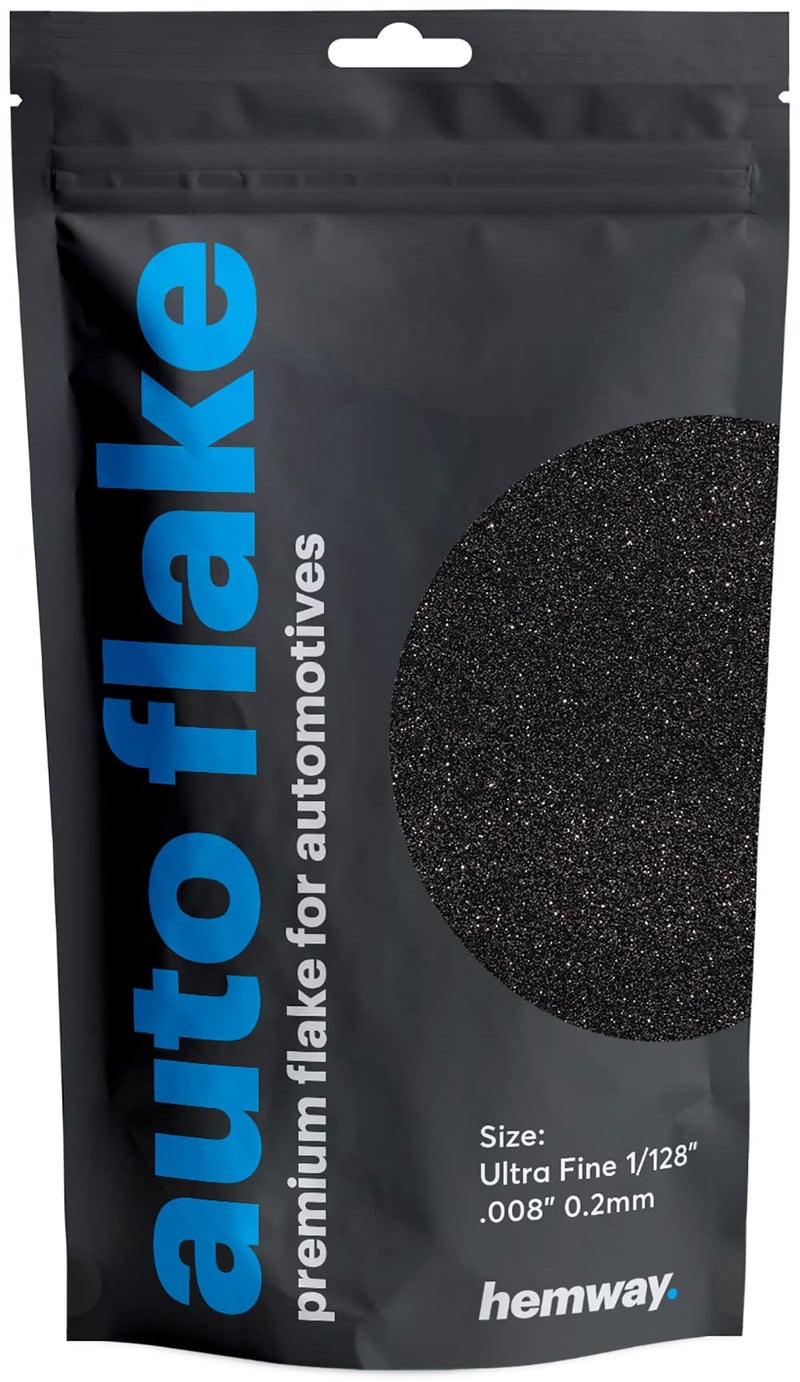 Hemway Hemway Auto Metal Flake Premium Glitter Paint Additive for Cars Bikes Automotives Spray Painting Epoxy Resin  DIY 100g  35oz  Ultrafine 1128 0008 02mm  Black