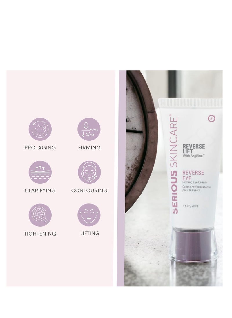 Serious Skincare Serious Skincare - Reverse Lift Eye Cream Moisturizer with Peptides - Skin Firming Wrinkle Formula - Temporarily Lift & Firm Eye Lids and Eye Area – Women, Men - 1 Fl. Oz.  - Image 2
