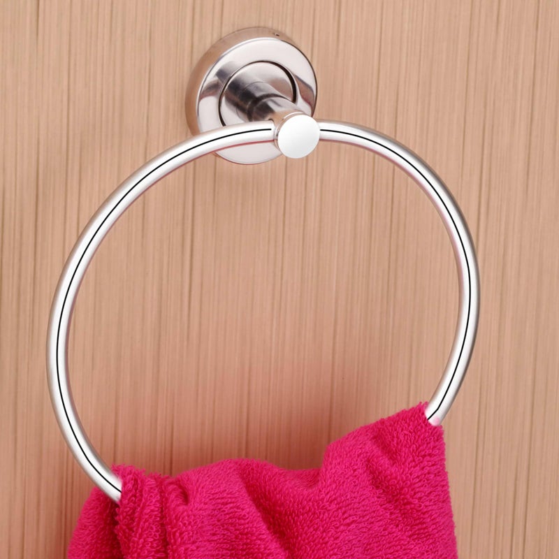 arena Arena Towel Ring Stainless Steel Napking Holder, Napking Stand | Towel Hanger, Towel Holder for Multipurpose Bathroom Fitting Chrome Finish (Pack of 1)  - Image 1