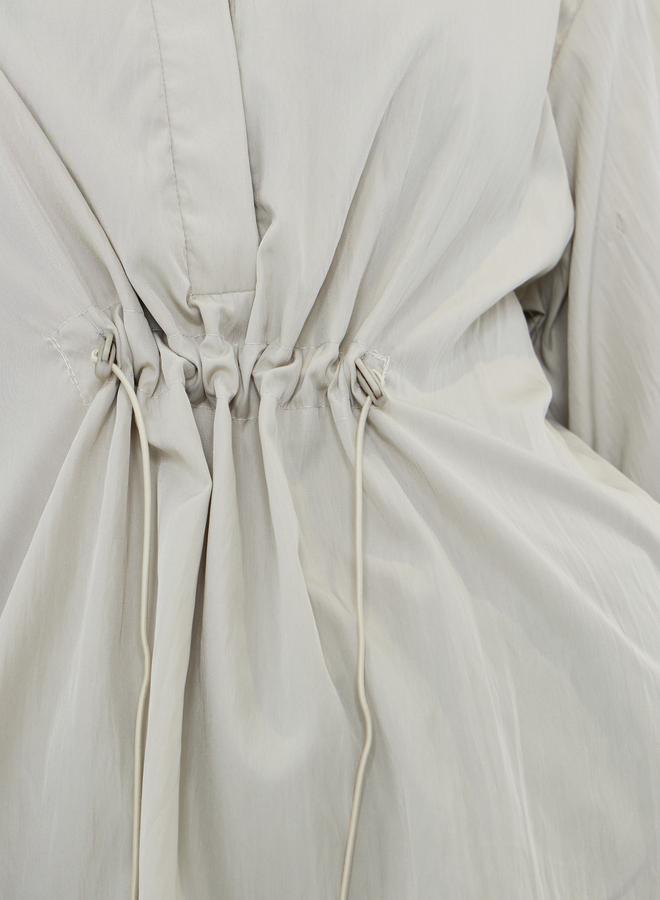 ستايلي بلوزة واسعة بتفاصيل رباط مع أكمام بطول 3/4 - Image 3