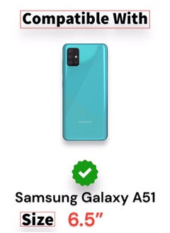 Generic For Samsung Galaxy A51 Flip Full Leather Wallet Card Slot Case with Kickstand,with Strap Magnetic Closure,Included Internal Tpu Silicone Case,High Protective Compatible with Samsung Galaxy A51 (6.5") (Black)  - Image 4