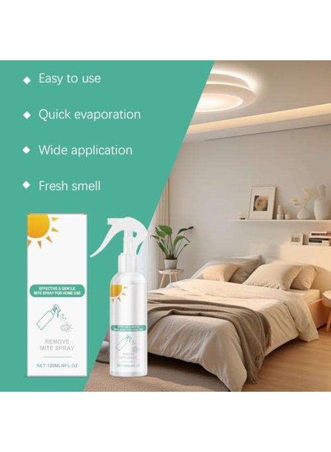Jakehoe REMOVE MITE SPRAY, 120ML Dust Mite Flea Remover Spray for Relief for Bedbugs & Mites Cleaning in Home, Bed, Pet Bedding, Dry Household Treatment, Anti Allergen Dust Mites Killer - Image 4