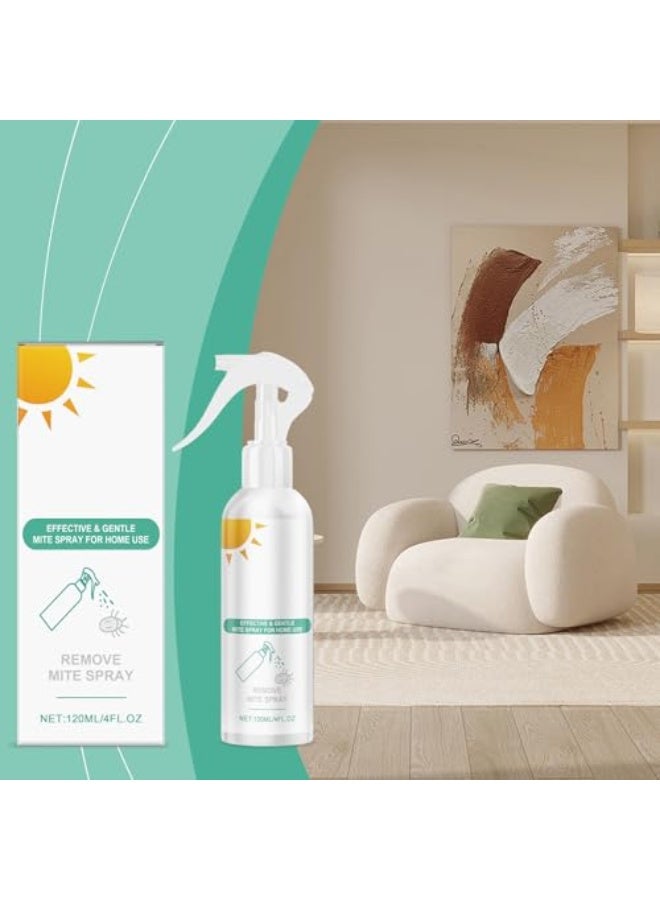 Jakehoe REMOVE MITE SPRAY, 120ML Dust Mite Flea Remover Spray for Relief for Bedbugs & Mites Cleaning in Home, Bed, Pet Bedding, Dry Household Treatment, Anti Allergen Dust Mites Killer - Image 3