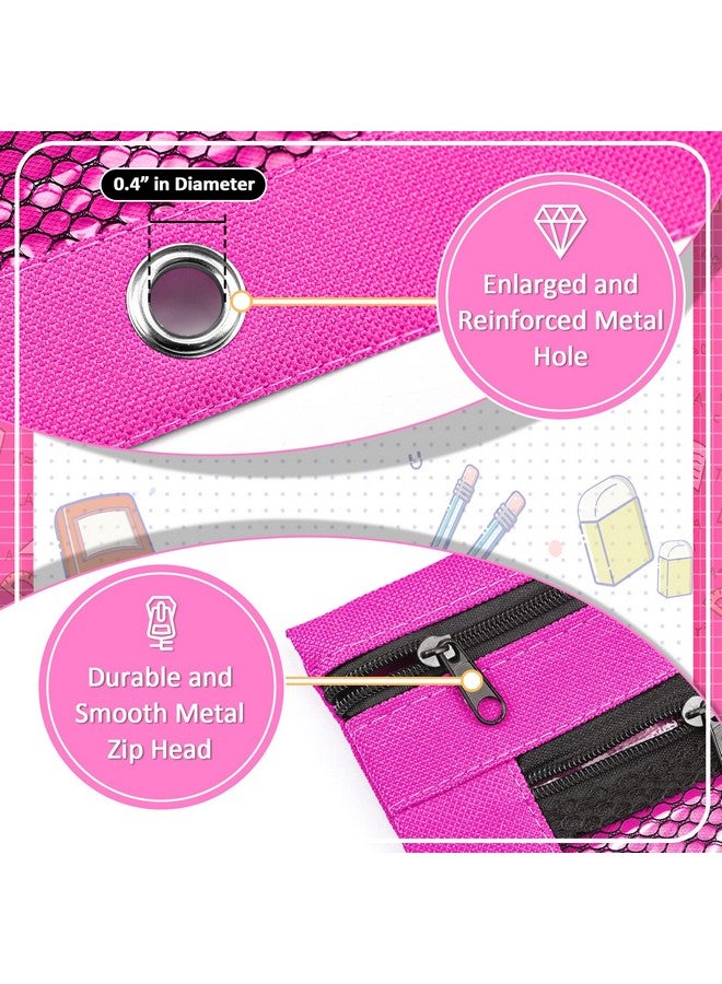 EAONE EAONE 36 Pack Pencil Pouch for 3 Ring Binder, Zipper Binder Pencil Pouch Bulk for School Student, Mesh Binder Pencil Case Pencil Bag with Double Pockets for Office, Home, Classroom Supplies, 9 Colors  - Image 4