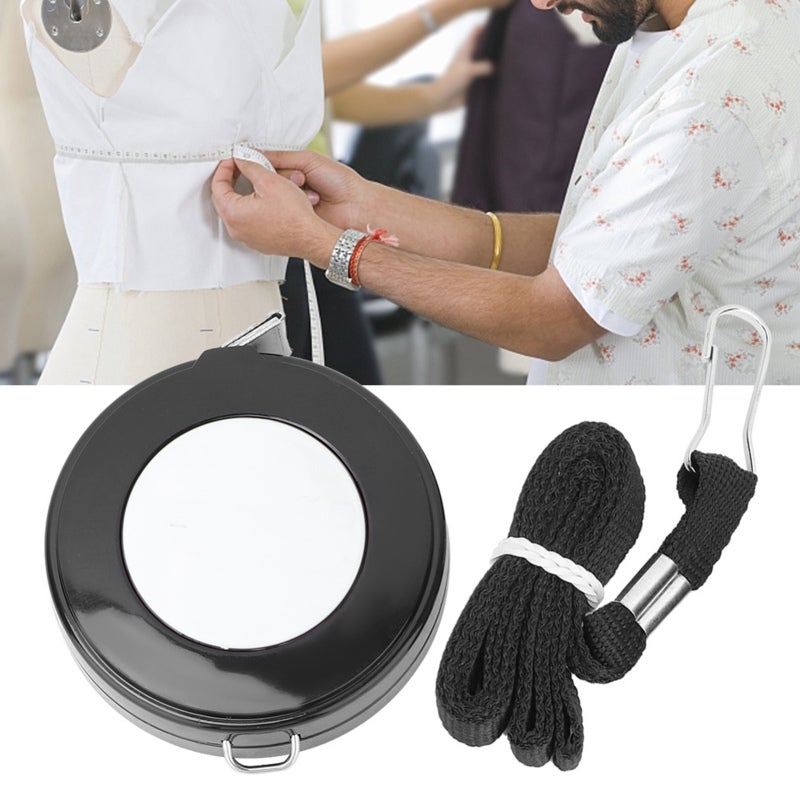 Soft Retractable Tape Measure 150cm: Dual-Scale Clear Printing - Portable Button Retractable Measuring Tape for Body Diet Tailor Home Sewing - Image 5